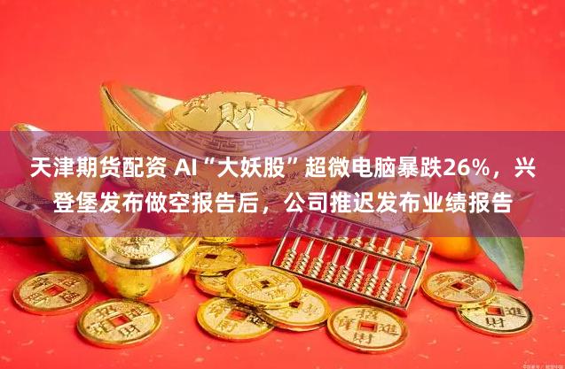 天津期货配资 AI“大妖股”超微电脑暴跌26%，兴登堡发布做空报告后，公司推迟发布业绩报告